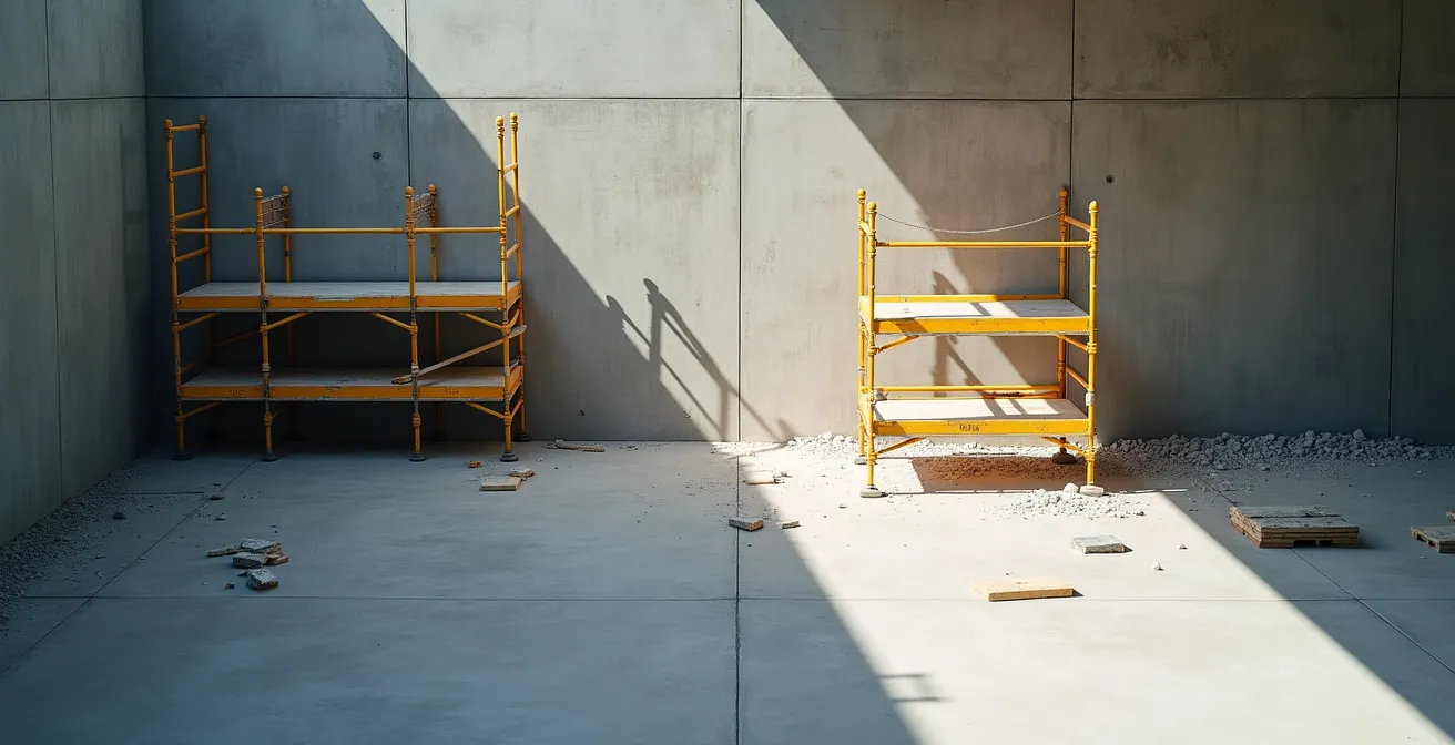 Représentation visuelle du contraste entre coût d'accident et investissement en sécurité