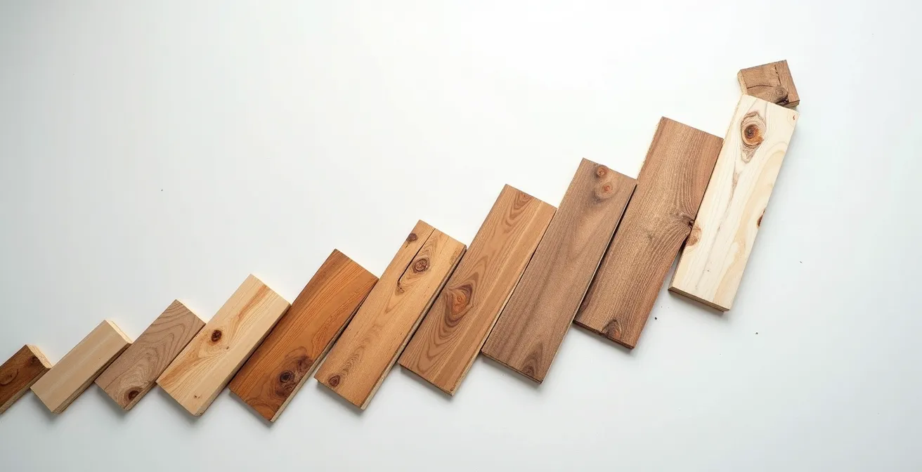 Graphique tridimensionnel montrant l'accélération de la dégradation d'un plancher avec point de bascule critique